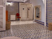 Next morning: I went to the hammam - behind the white double doors