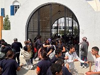 School is just letting out for lunchtime in Hammamet