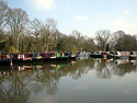 Narrowboats on the Wey