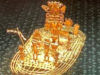 tiny raft all made of gold