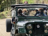 A jeep ride to lunch