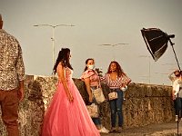Cartegena - old city walls are a favorite sunset place for Qquincinera photos