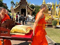 More working monks - setting up for an important event
