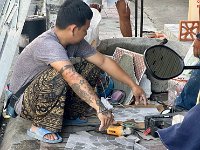I always stop to shoot street workers...  But we did get back in time for ...