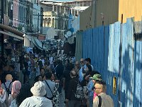 The Umbrella Market - People signal with umbrellas when the train is coming and then vendors are ready.  Looks pretty busy!
