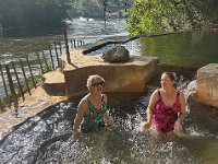 Back at the camp for a refreshing dip in a pool cut into the rocks.