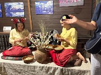 Fancy restaurant with live demos of the traditional ways of food prep