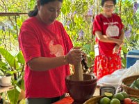 We were then each coached through the steps of preparing our own Sum Tom - my favorite papaya salad - with exactly the number of chili peppers we chose.  (I like it spicy).
