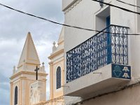 Leaving Djerba's medina - a church and a synagoge side by side