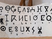 The Berber Alphabet (different from the Arabic one which is much more difficult to manage).